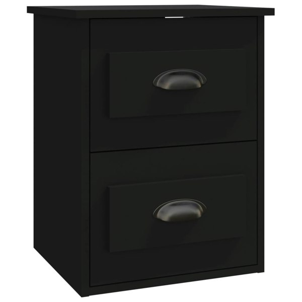 Berkfield Wall-mounted Bedside Cabinets 2 pcs Black 41.5x36x53cm