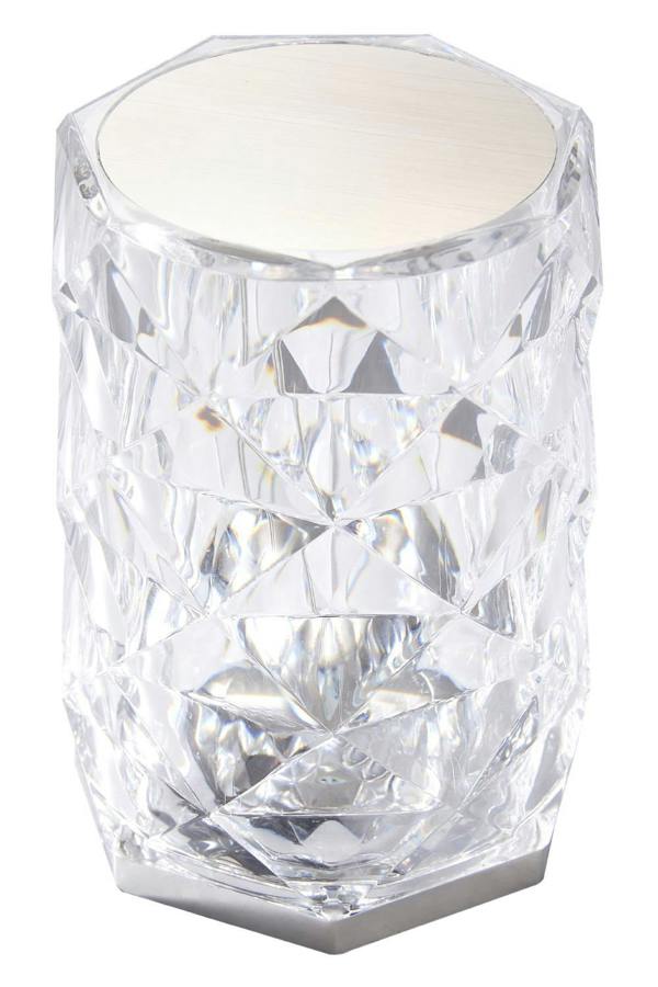 Living and Home Acrylic RGB Dimmable Table Lamp Bedside Lighting Decor with Remote Control