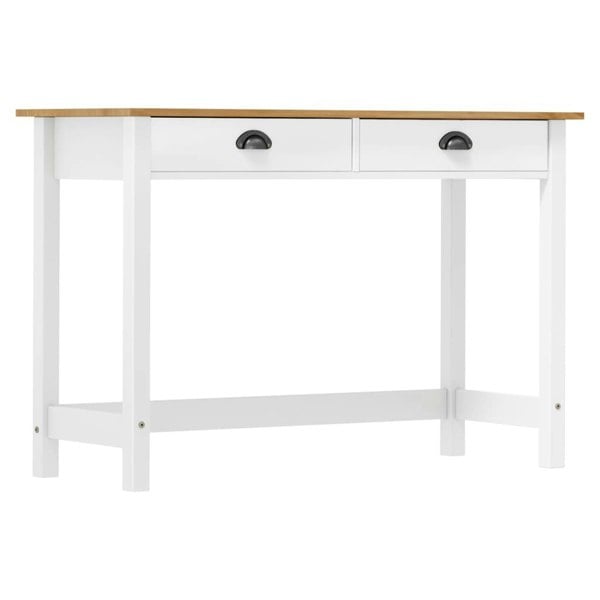 Berkfield Console Table Hill with 2 Drawers 110x45x74 cm Solid Pine Wood