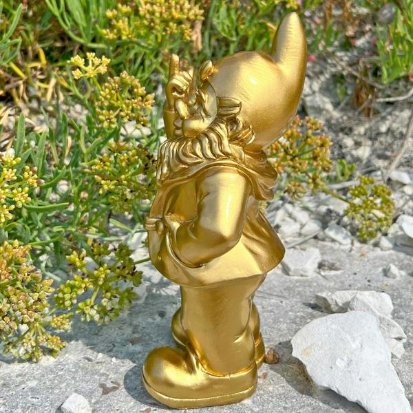 Stoobz Gold Middle Finger F**k You Garden Gnome 20cm