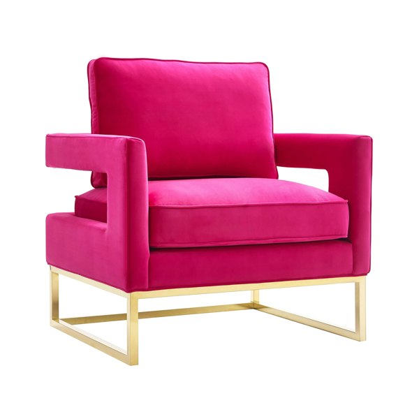 Furniture Edit Avery Pink Velvet Chair With Polished Gold Base