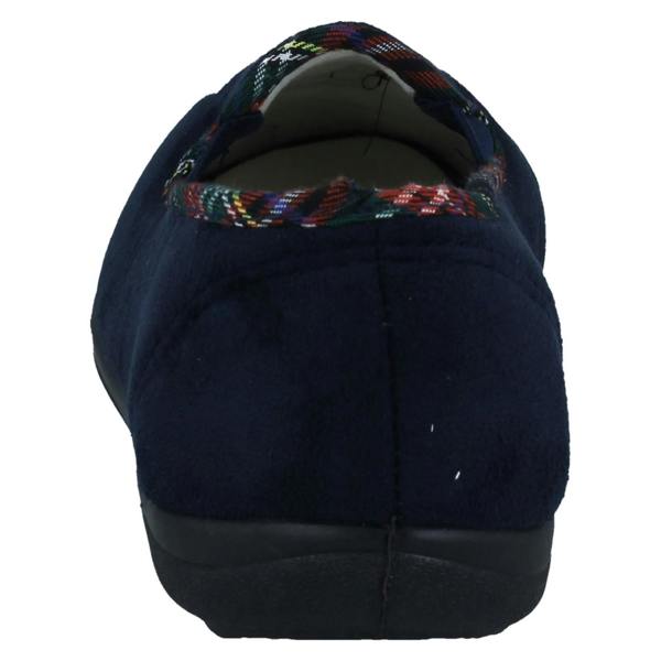 Padders Ladies Padders Wide Fitting Slippers With Dog Detail Dandie