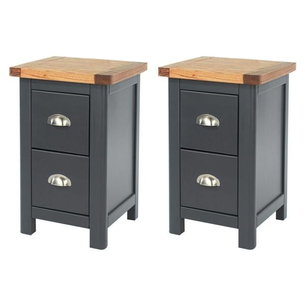 Core Products Set of 2 Dunkeld Petite 2-Drawer Bedside Cabinets