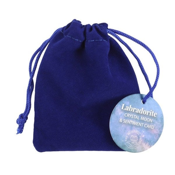 Serano Love You to the Moon Labradorite Crystal Moon in a Bag