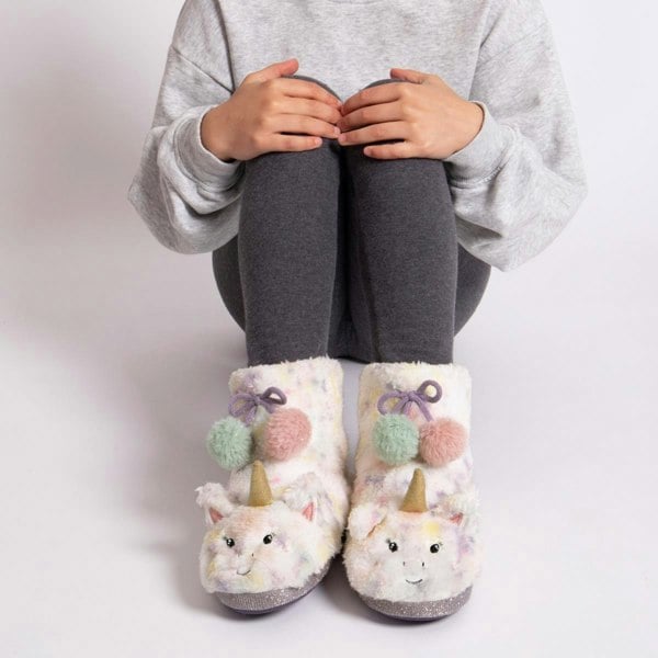 Totes Toasties MULTI FAUX FUR BOOT Slippers Kids Multi