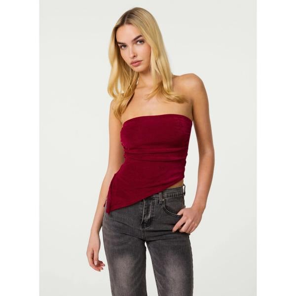 Pink Vanilla Asymmetric Bandeau Top