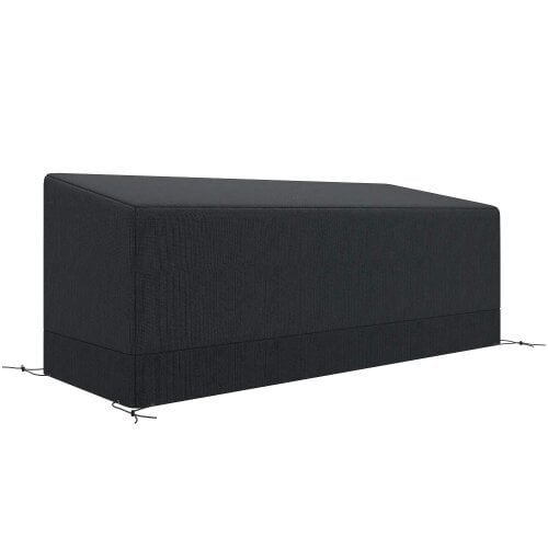 Bobobiy Rectangular Garden Furniture Cover Waterproof for 3 Seater Sofa Bistro Set, 190 x 72 x 76cm, Black