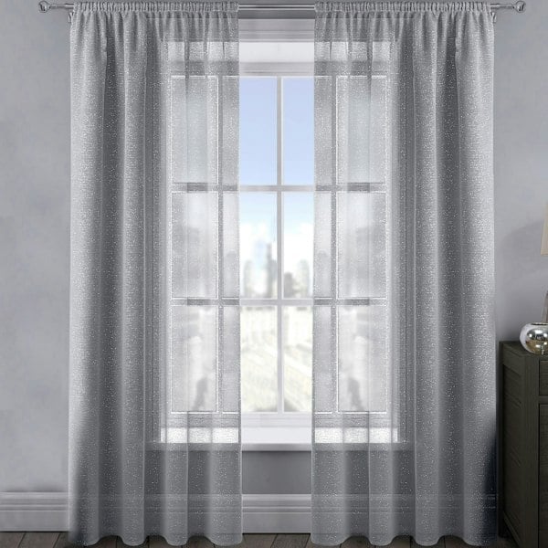 Velosso Alessandria Sparkle Slot Top Voile Panel - 137cm x 228cm