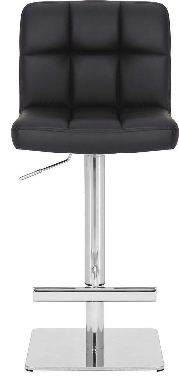 Lamboro Deluxe Allegro Kitchen Bar Stool, Weighted Base, Gas Lift Mechanism, Breakfast Bar Stool, Black