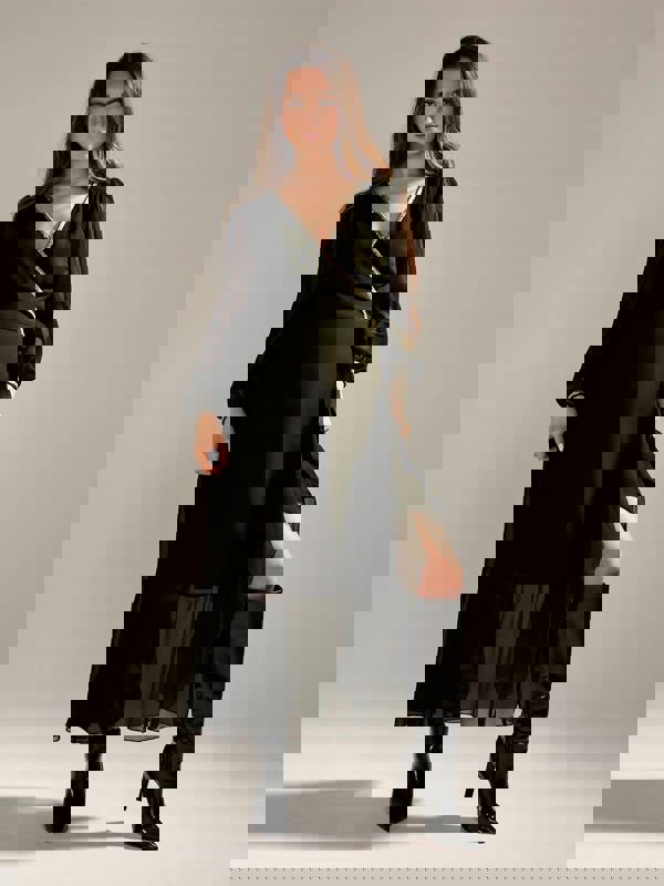 GWD Monica Khaki Wrap Maxi Dress