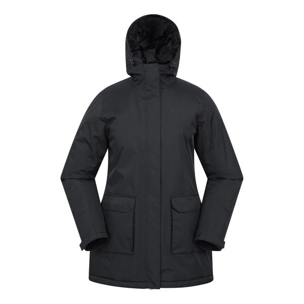 Mountain Warehouse Womens/Ladies Ranger Water Resistant Padded Parka - Black - 