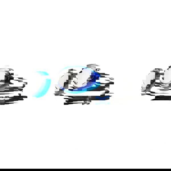 TYR Black Hawk racing mirrored swim goggles in blue silver