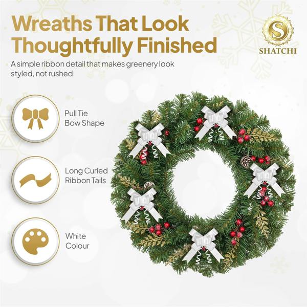 50mm White Pull Bows, 10 to 60 Pack Ribbon Gift Bows for Wrapping, Hampers and Party Décor image 9