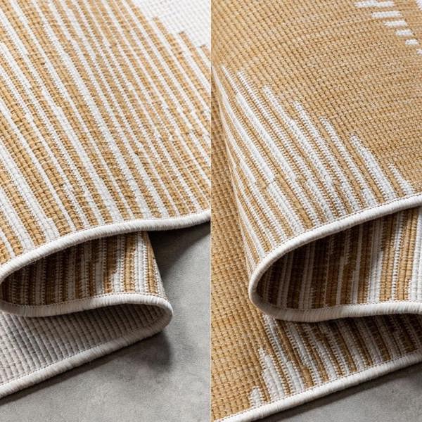Hanse Home Reversible Indoor & Outdoor Yellow Rug – Rhombus Design