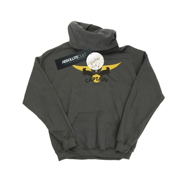 Harry Potter Girls Hufflepuff Captain Hoodie - Charcoal