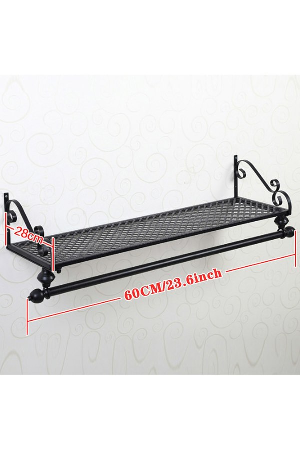 Living and Home 28 x 60cm Wall Mounted Metal Clothes Shelf Garment Shop Display Rack