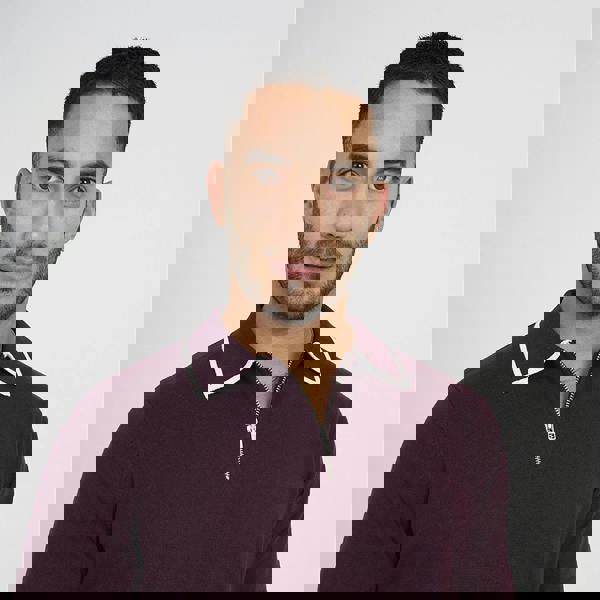 Brave Soul Maroon Short Sleeve Knitted Polo Shirt - Maroon Image 4