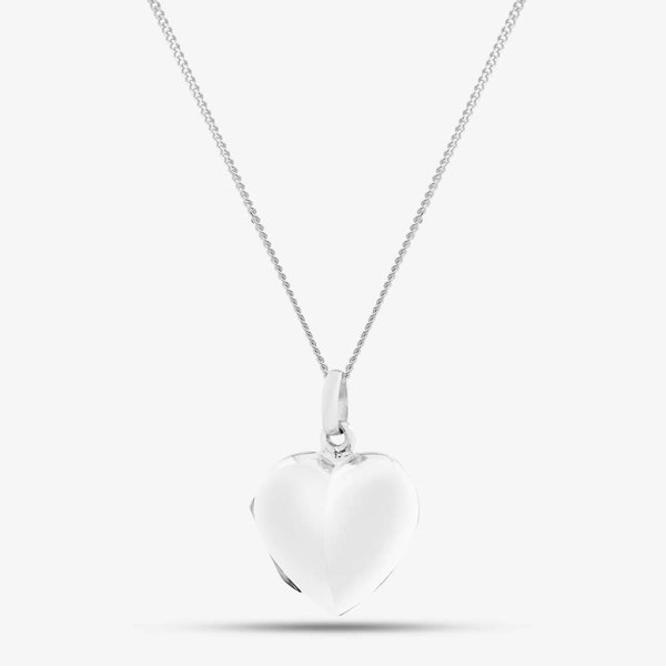 T. H. Baker Sterling Silver Heart Locket Pendant 8.65.1443