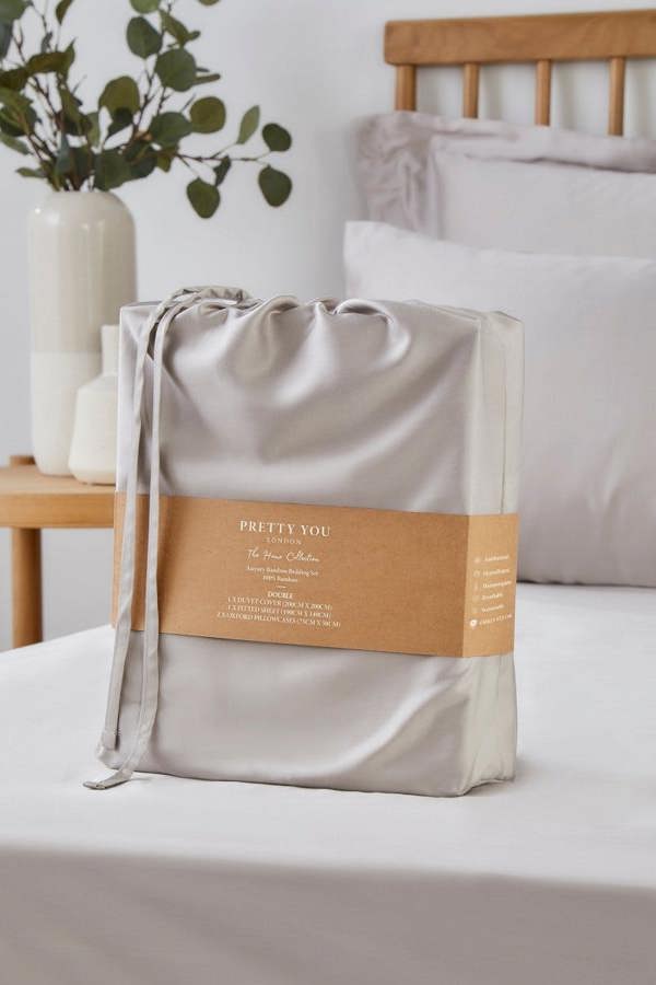 Bamboo Bedding Set in Silver Grey - Bedding