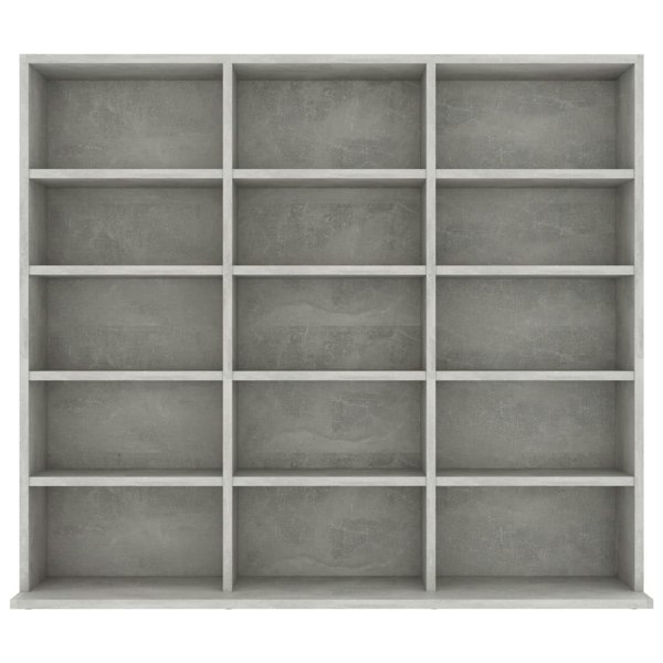 Berkfield CD Cabinet Concrete Grey 102x23x89.5 cm Engineered Wood