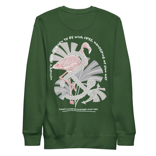 ANCHOR & CREW Flamingo Another Good Day Cotton Blend Sweatshirt