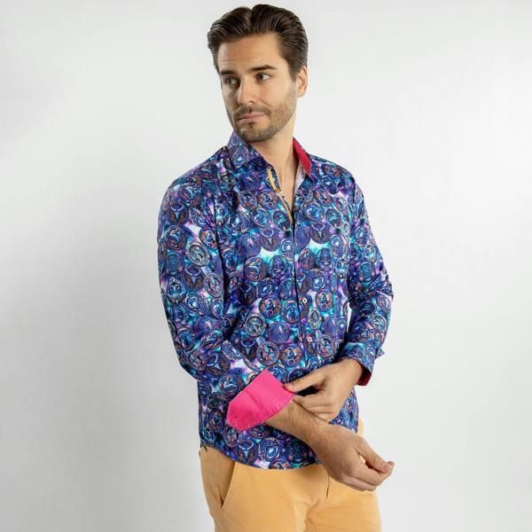 ZODIAC HOROSCOPE ICONS PRINT SHIRT - Premium Men's Patterned Shirt by Claudio Lugli | Bold Design, Tailored Fit, Best Printed Shirts