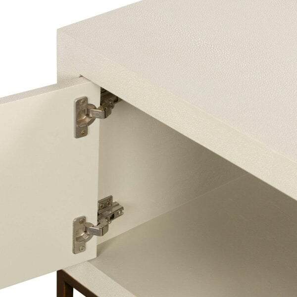 Wyld Haus Curitiba Cream Shagreen 2 Door TV Unit