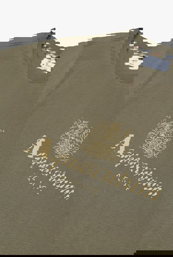 Aquascutum Big Logo T-Shirt - Army green