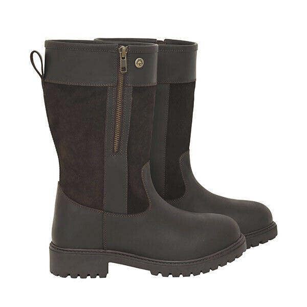 Cabotswood Henley Womens Zip Up Leather Country Mid Calf Boots