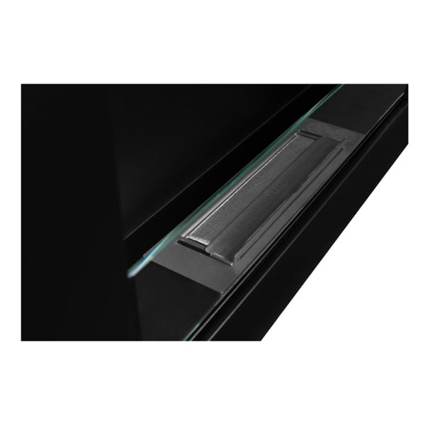 BIOFireplacesGMT Bioethanol Fireplace Wall Mounted 650x400 Black Matt with Glass Ventless
