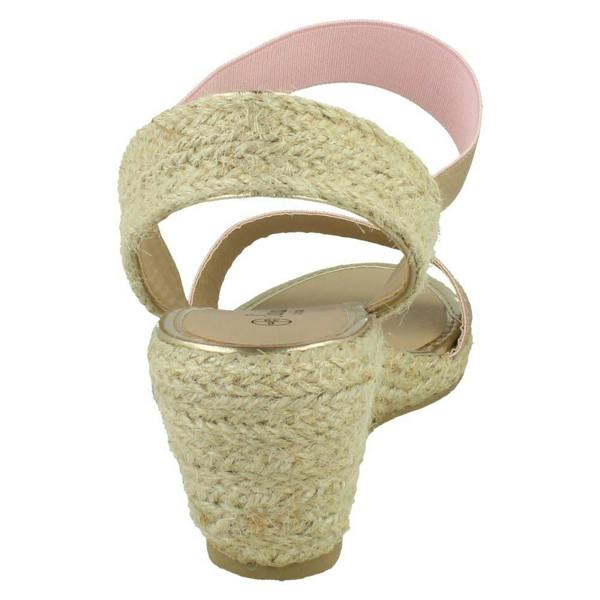 Savannah Ladies Savannah Elasticated Strap Wedge Heeled Sandals F2301