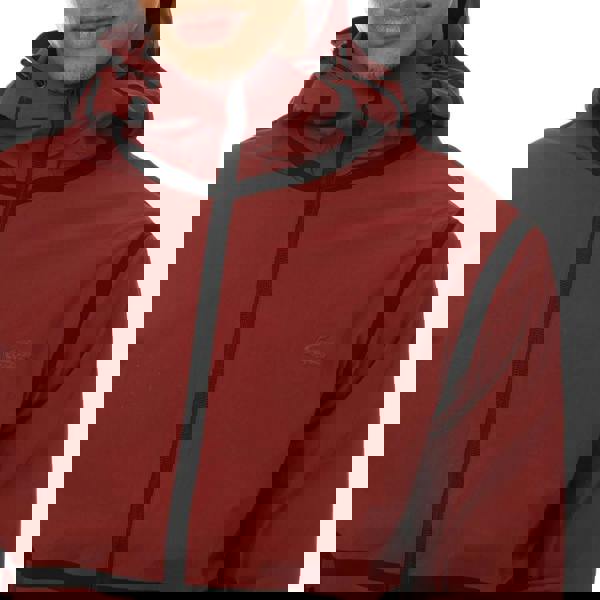 Lacoste Mens Lettering Light Hooded Jacket - Wine - 