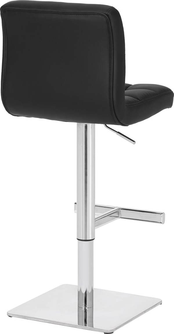 Lamboro Deluxe Allegro Kitchen Bar Stool, Weighted Base, Gas Lift Mechanism, Breakfast Bar Stool, Black