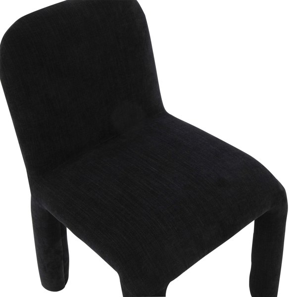 Furniture Edit Georgia Midnight Black Chenille Dining Chair