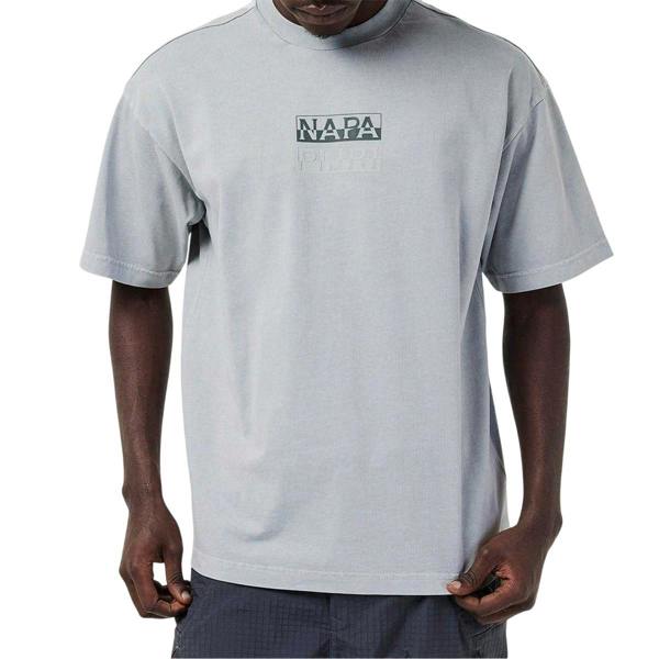 Napapijri Mens Cotton T-Shirt - Ultimate Grey - 