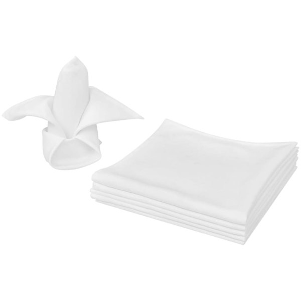 Berkfield 10 Dinner Napkins White 50 x 50 cm