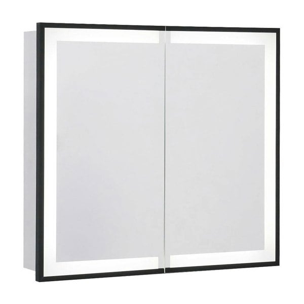 65W*60Hcm LED Mirror Cabinet Double Door Bathroom Mirror Cabinet Living and Home