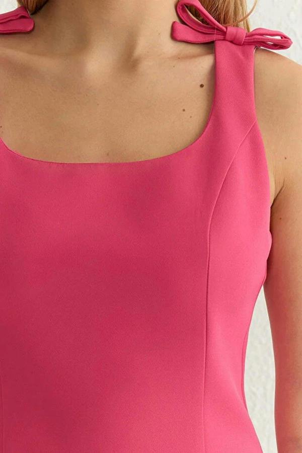 WOVCOR A-Line Mini Woven Dress with Bow