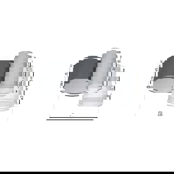 Milagro Stan Designer Ceiling Lamp Hand Made Cool Grey And White Unique Design