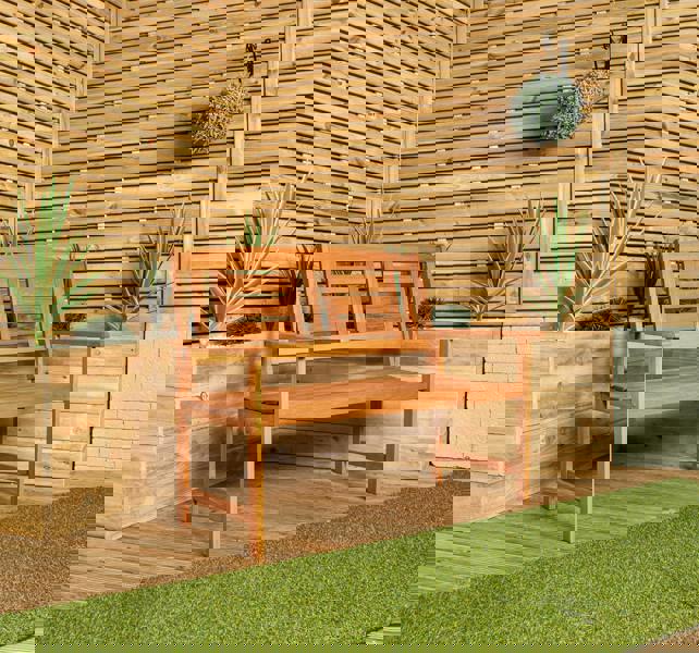 Samuel Alexander Outdoor 4 Person Folding Rectangular Wooden Garden Dining Table Benches Grey Parasol and Base Set