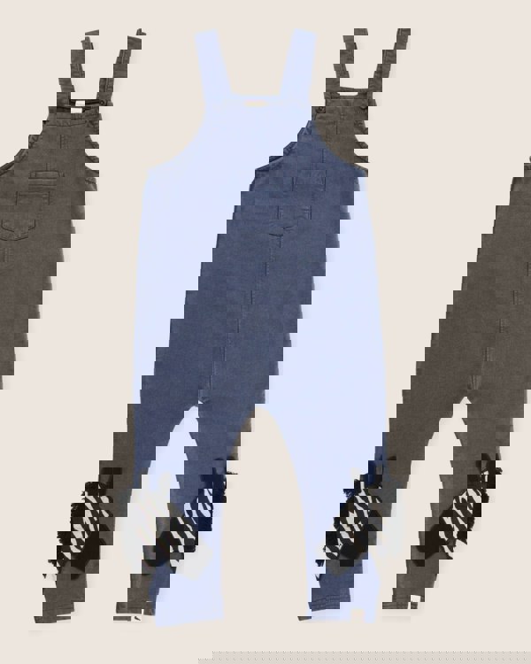 Blue Zebra Head Print On Leg Dungarees - image 2