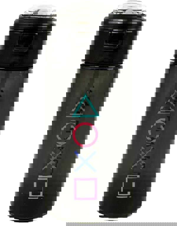 Vanilla Underground PlayStation Womens Black Controller Symbols Print Spout Water Bottle (One Size)