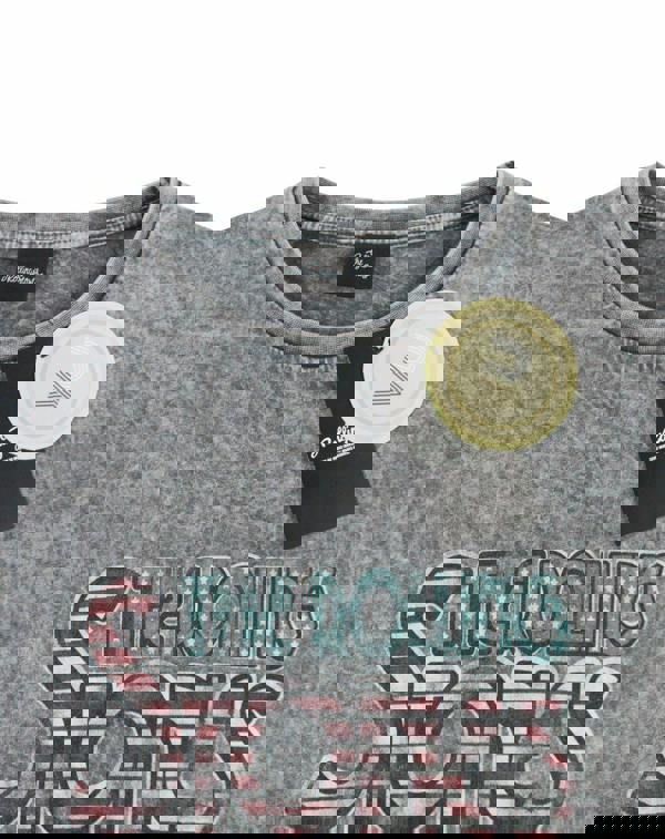 The Rolling Stones Mens Grey Logo Short Sleeved T-Shirt