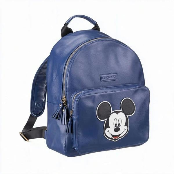 Onomato! Disney Mickey Mouse Backpack with Adjustable Padded Straps Blue