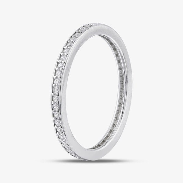 T. H. Baker Silver Cubic Zirconia Full Eternity Band Ring OJR0222