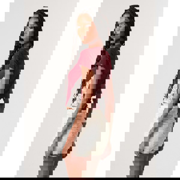 Pink Vanilla Lace Panel T-shirt With Diamantes