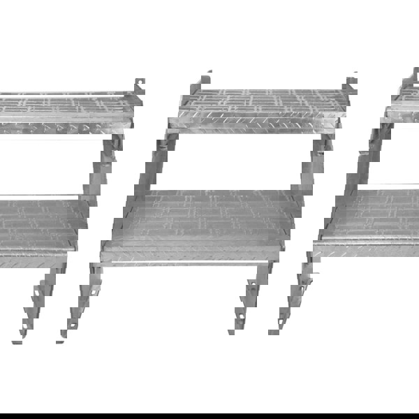 Monstershop Adjustable 2 Section Galvanised Staircase - 600mm Wide