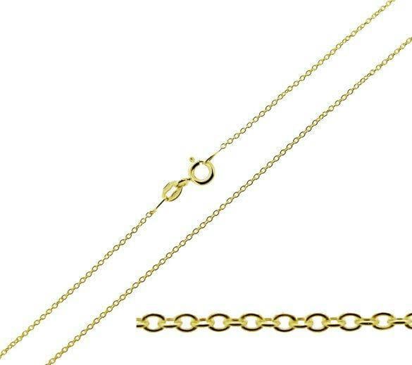 9ct Yellow Gold Cooper Style Personalised Name Necklace - Love Silver Jewellery