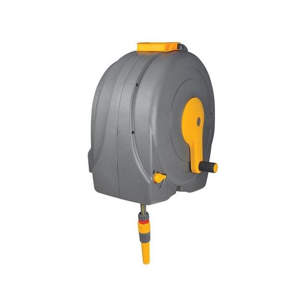 Hozelock 2496 Wall Mounted 40m Fast Reel + 40m Of 12.5mm Hose - Multi Colour - 