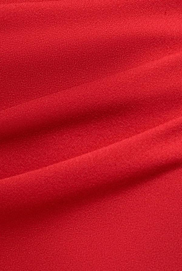 Off The Shoulder Satin Bow Neck Maxi Dress - Red DR5073